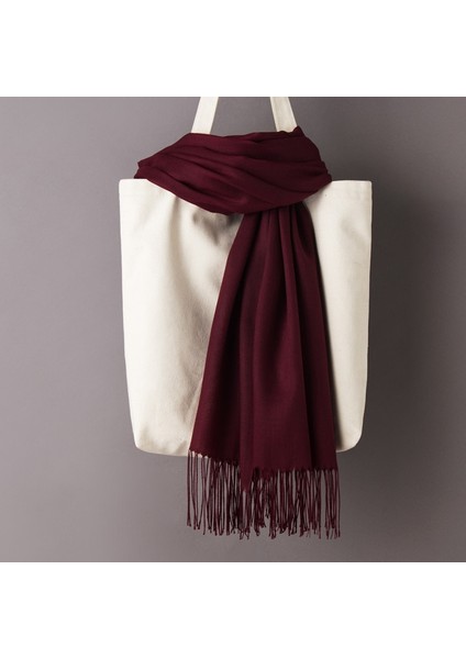 2020 Kadın Düz Renk Kaşmir Eşarp Siyah Kırmızı Pembe Püskül Bayan Kış Sonbahar Uzun Eşarp Ince Kadın Şal Bandana Başörtüsü (Yurt Dışından) modelleri