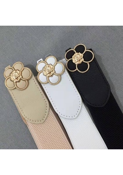 Moda Tatlı Çiçek Toka Kuşak Bayanlar Elastik Rahat Kemer Kız Elbise Kazak Gömlek Dekorasyon Kemer Kadın Korse Kemer (Yurt Dışından)