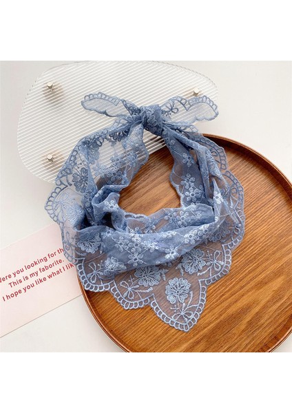 Andmade Eroidered Dantel Eşarp Kadın Şal Şal Andana Fular Femme Tığ Çiçek E Eşarp Saç Bandı E Yaka (Yurt Dışından)