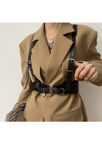 Fonksiyonel Rüzgar Punk Kayış Kemer Kadın Avrupa ve Amerika Sokak Jk Kuşak Dekorasyon Gelgit (Yurt Dışından) fiyatları