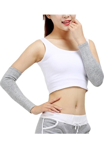 Sparsil Erkek Kadın Kaşmir Kol Isıtıcıları Ortak Soğuk Geçirmez Koruma Kol Eldiven 40 cm Elastik Örme Uzun Dirsek Bilek Kol Koruyucu (Yurt Dışından)