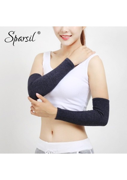 Sparsil Erkek Kadın Kaşmir Kol Isıtıcıları Ortak Soğuk Geçirmez Koruma Kol Eldiven 40 cm Elastik Örme Uzun Dirsek Bilek Kol Koruyucu (Yurt Dışından) modelleri
