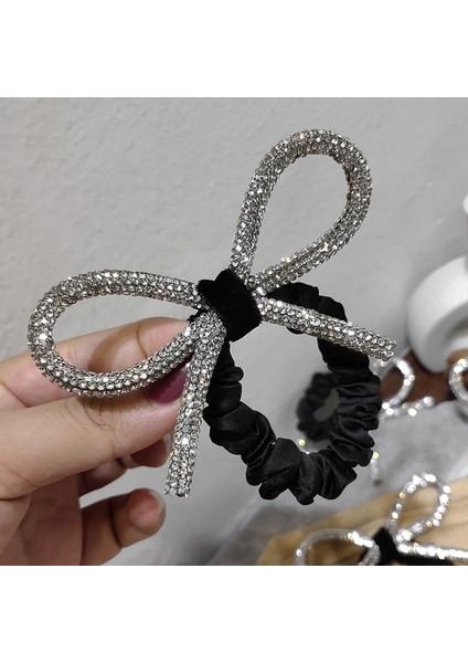 Güney Kore'nin Dongdaemun Parlak Elmas Çivili Yay Saç Halka Kafa Halat Ins Moda Vahşi Tatlı Kravat Saç Lastik Bant Kadın (Yurt Dışından) fiyatları