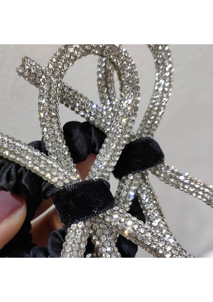 Güney Kore'nin Dongdaemun Parlak Elmas Çivili Yay Saç Halka Kafa Halat Ins Moda Vahşi Tatlı Kravat Saç Lastik Bant Kadın (Yurt Dışından) modelleri