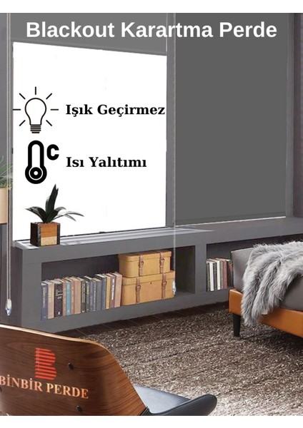 Antrasit Gri Blackout (Karartma, Aluminyum Aksam) Stor Perde