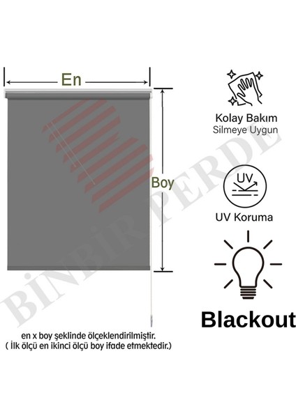 Antrasit Gri Blackout (Karartma, Aluminyum Aksam) Stor Perde