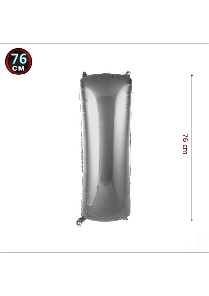 I Harf Gümüş Folyo Balon - 76 cm