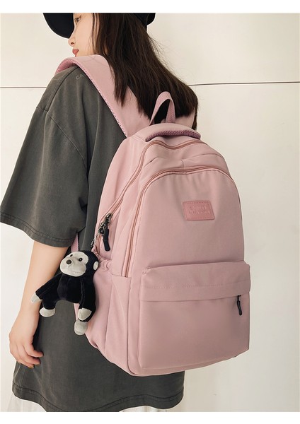 Lise Öğrencileri Büyük Kapasiteli Düz Renk Sırt Çantası Okul Çantası (Yurt Dışından) fiyatları
