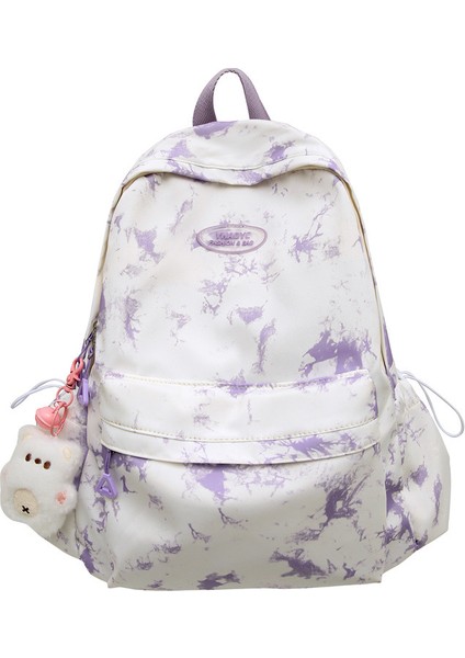Mor Naylon Lise Kolej Sırt Çantası (Yurt Dışından)