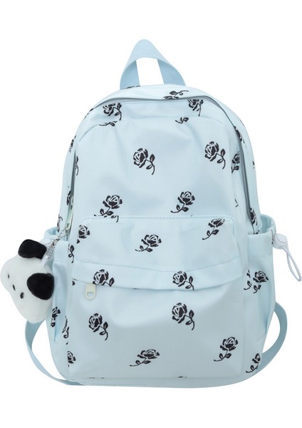 Mavi Baskılı Lise Okul Çantası Büyük Kapasiteli Seyahat Bilgisayarı Sırt Çantası (Yurt Dışından)