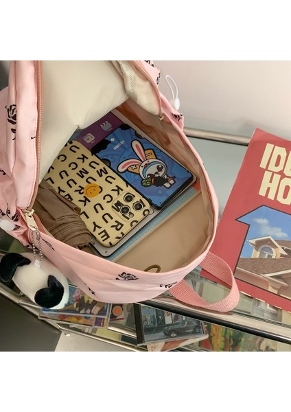 Mavi Baskılı Lise Okul Çantası Büyük Kapasiteli Seyahat Bilgisayarı Sırt Çantası (Yurt Dışından) fiyatları