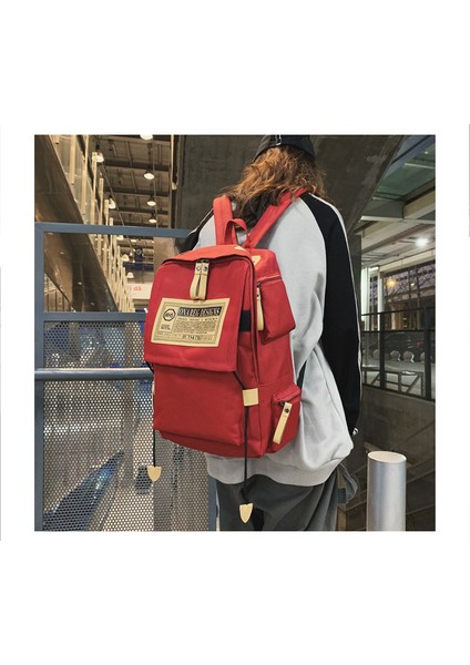 Saf Pamuk Kanvas Minimalist Sırt Çantası, Dayanıklı Sırt Çantası (Yurt Dışından)