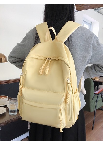 Üniversite Lise Öğrencileri Hafif Büyük Kapasiteli Kontrast Sırt Çantası Erkek ve Kız (Yurt Dışından) fiyatları