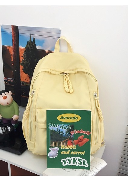 Üniversite Lise Öğrencileri Hafif Büyük Kapasiteli Kontrast Sırt Çantası Erkek ve Kız (Yurt Dışından) modelleri