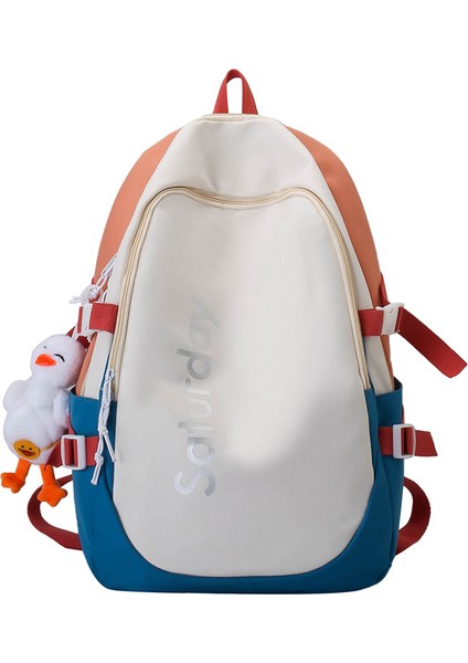 Renk Engelleme Sırt Çantası, Kolye Uçlu Üniversite Öğrencisi Çift Sırt Çantası (Yurt Dışından)