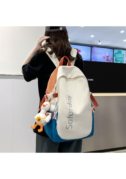 Renk Engelleme Sırt Çantası, Kolye Uçlu Üniversite Öğrencisi Çift Sırt Çantası (Yurt Dışından) modelleri