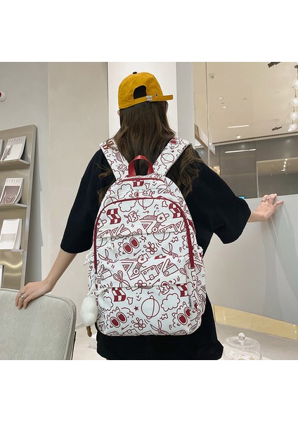Üniversite Öğrencisi Lise Öğrencisi Grafiti Nefes Alabilen Naylon Sırt Çantası (Yurt Dışından) fiyatları