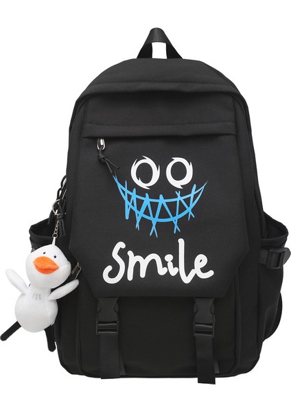 Üniversite Öğrencileri ve Lise Öğrencileri Için Büyük Kapasiteli Baskılı Karikatür Sırt Çantası (Yurt Dışından)