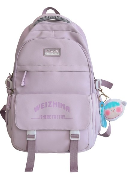 Üniversite Öğrencileri, Lise Öğrencileri, Kampüs Basit Büyük Kapasiteli Naylon Nefes Alabilen Okul Çantası (Yurt Dışından)