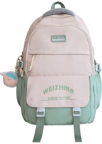 Üniversite Öğrencileri, Lise Öğrencileri, Kampüs Basit Büyük Kapasiteli Naylon Nefes Alabilen Okul Çantası (Yurt Dışından)