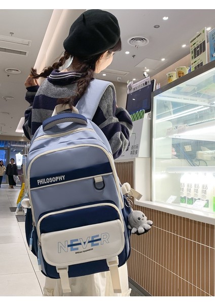 Large Capacity Double Shoulder American Retro Travel Computer Backpack (Yurt Dışından)