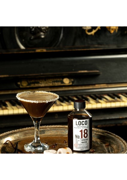 NO 18 Espresso Martini Artizanal Alkolsüz Karışım Taze Sıkma Meyve Kokteyl Mix 900 ml