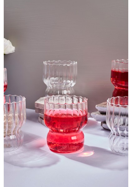 Stripe 6lı 280ML Brosilikat Bardak