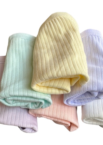 Dondeza 6'lı Pamuklu Pastel Renk Raporlu Kız Çocuk Külot modelleri