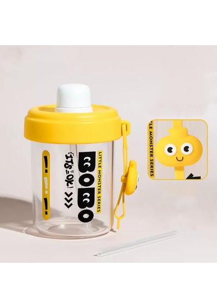500 ml Yaz Tritan Doğrudan Içme Suyu Şişesi Öğrenci Taşınabilir Çift Pipetli Bardak (Yurt Dışından)