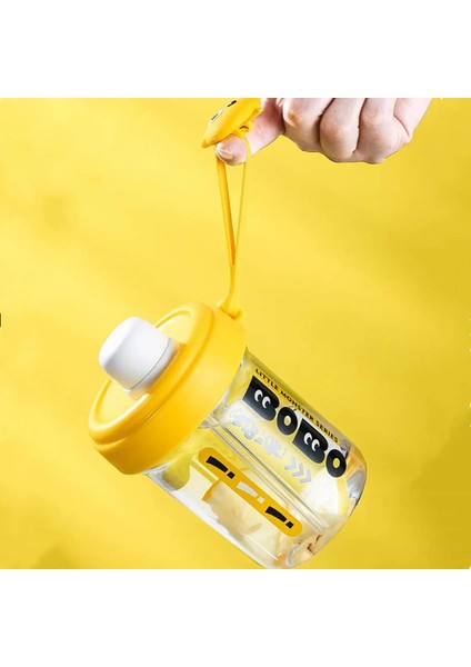 500 ml Yaz Tritan Doğrudan Içme Suyu Şişesi Öğrenci Taşınabilir Çift Pipetli Bardak (Yurt Dışından)