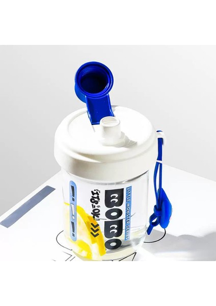 500 ml Yaz Tritan Doğrudan Içme Suyu Şişesi Öğrenci Taşınabilir Çift Pipetli Bardak (Yurt Dışından)