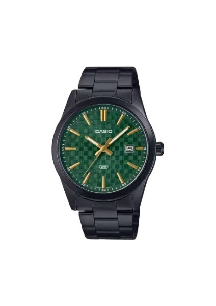 MTP-VD03B-3AUDF Quartz Çelik Siyah Yeşil Kadran 41 mm Erkek Kol Saati