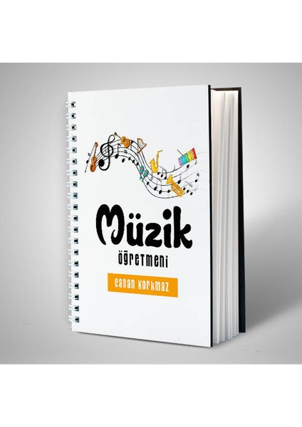 Müzik Öğretmenine Özel Isimli Defter