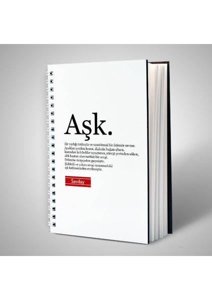Aşk Nedir Isme Özel Sevgili Defteri