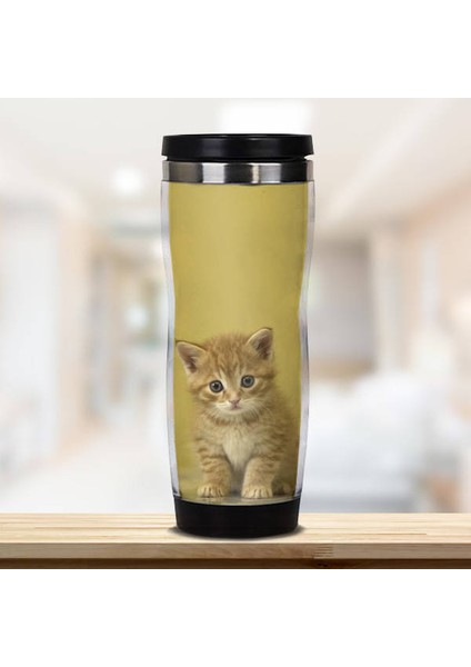 Kedi Temalı Termos Bardak