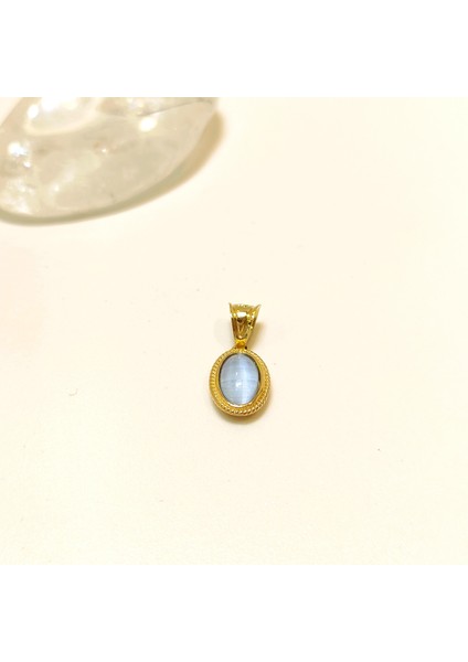 Füme Kedi Gözü Taşlı Kolye Ucu 14 Ayar Altın Hd Videolu fiyatları