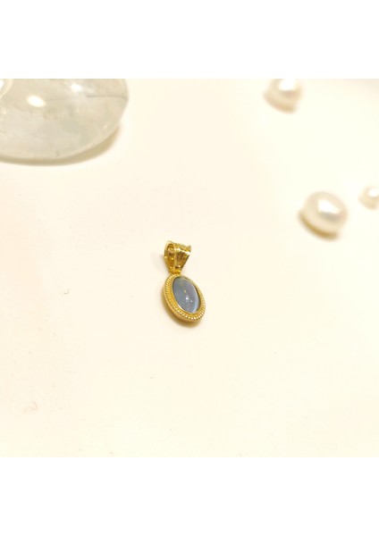 Füme Kedi Gözü Taşlı Kolye Ucu 14 Ayar Altın Hd Videolu modelleri