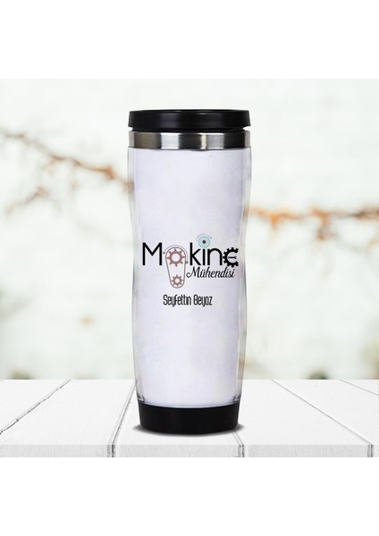 Makine Mühendislerine Hediye Kişiye Özel Termos Bardak