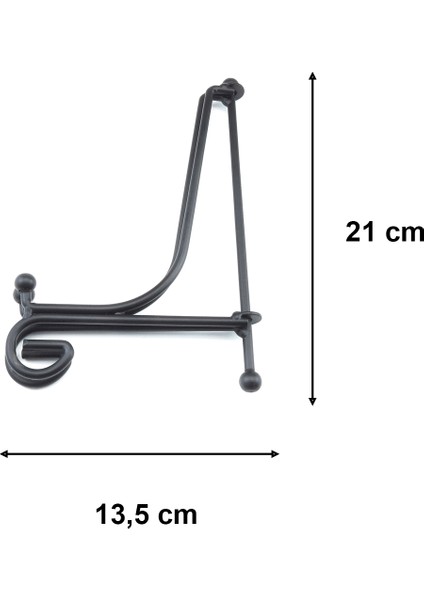 Siyah Renk Demir Teşhir Ayak 21X13,5 cm 1 Adet
