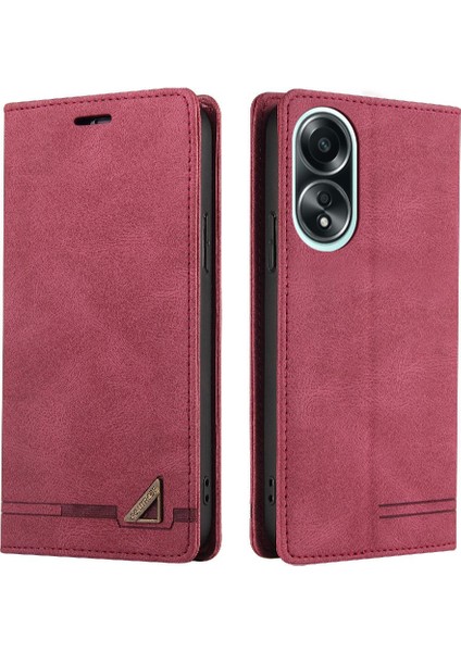 Oppo A58 4g Iki Yuvaları Premium Deri Premium Deri Telefon Kılıfı (Yurt Dışından)