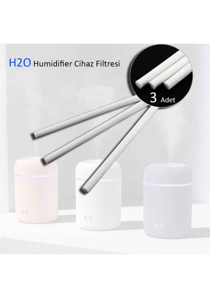 Humidifier Hava Nemlendirici Difüzör Buhar Makinesi Filtresi 3 Adet 10CM