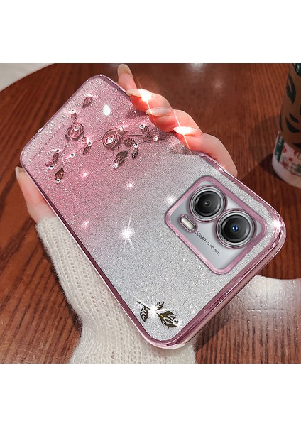 Motorola Moto G73 5g Tpu Kılıf Kordonlu Sparkle Çiçek Degrade Telefon Kapağı (Yurt Dışından) fiyatları