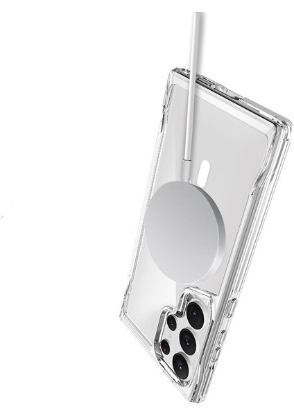 Samsung Galaxy S24 Ultra Kılıf Ultra Korumalı Şeffaf Magsafeli T-Max Kapak