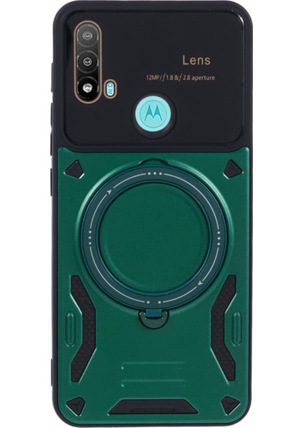 Motorola Moto E20 Pc+Tpu Kickstand Telefon Kılıfı Magsafe ile Uyumlu (Yurt Dışından)