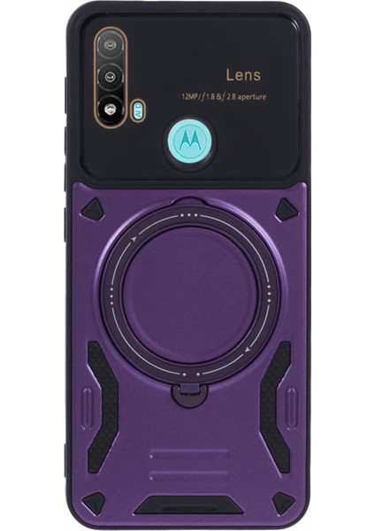 Motorola Moto E20 Pc+Tpu Kickstand Telefon Kılıfı Magsafe ile Uyumlu (Yurt Dışından)