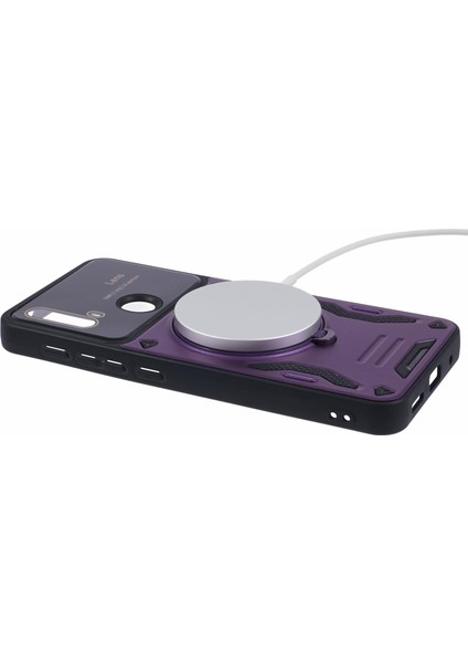 Motorola Moto E20 Pc+Tpu Kickstand Telefon Kılıfı Magsafe ile Uyumlu (Yurt Dışından) indirimleri