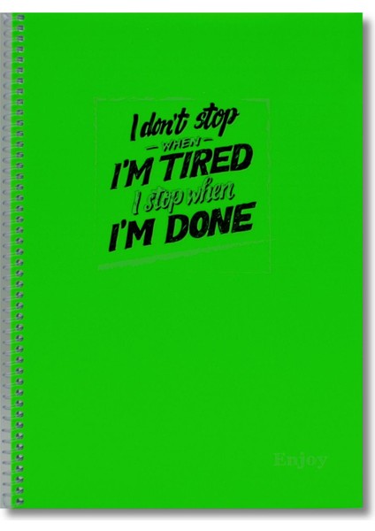 Enjoy A4 120 Yaprak Plastik Kapak Spiralli Defter Kareli