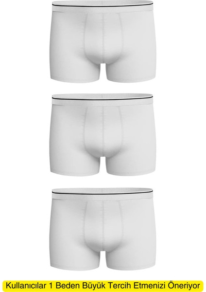 Erkek 3 Adet Likralı Slim Fit İnce Kumaş Günlük Kullanıma Uygun Özel Paketinde Ekonomik Boxer