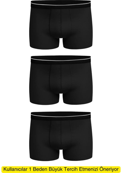 Erkek 3 Adet Likralı Slim Fit İnce Kumaş Günlük Kullanıma Uygun Özel Paketinde Ekonomik Boxer