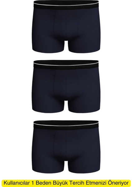 Erkek 3 Adet Likralı Slim Fit İnce Kumaş Günlük Kullanıma Uygun Özel Paketinde Ekonomik Boxer